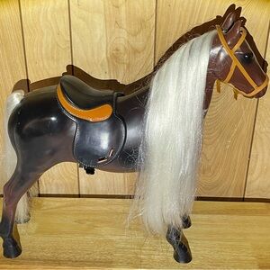 Battat 20” Horse For 18” Dolls Brown/Black White Mane & Tail W/Saddle & Bridle